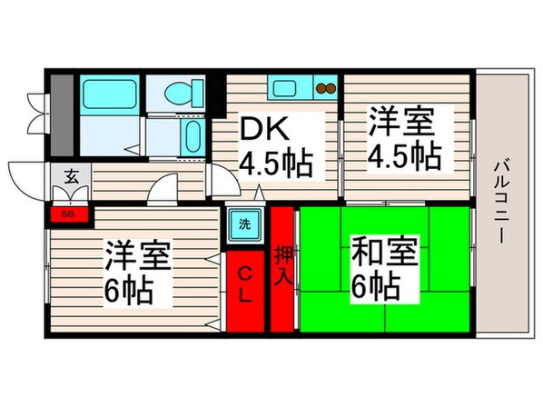 トリヴァンベ－ル華仙の物件間取画像